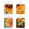 thumbnail image 2 of Picia Sunflower Blue Sky Pattern Tissue Box Cover,PVC Leather Square Holder,Tissue Box Holder with Magnetic Bottom,Facial Paper Organizer Dispenser-5.2"X5.2"X5.2", 2 of 8