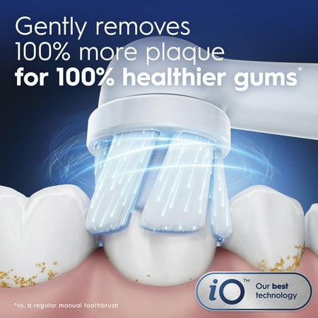 Oral-B - iO Series Gum & Sensitive Replacement Brush Head for iO Series Electric Toothbrush (4 count) - White