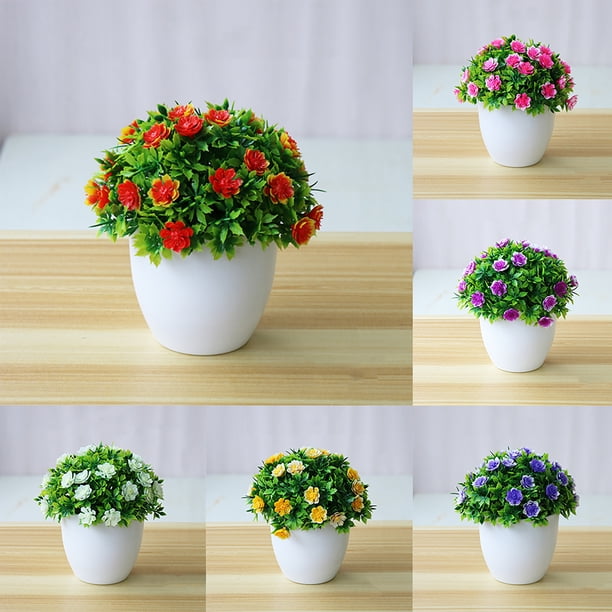 Gwong Decoración hogareña Flor artificial en maceta vívida decoración accesorios vívidos flor bonsai para el hogar Gwong 21019654
