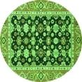 thumbnail image 1 of Ahgly Company Indoor Round Abstract Green Modern Area Rugs, 8' Round, 1 of 4