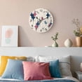 thumbnail image 3 of Wall Clock Purple Blue Gray Diamond Clocks PVC Silent Non-Ticking Battery Operated Decorative Modern Geometric Mid Century LInen Round Clock for Home Living Room Kitchen Bedroom Wall Decor 14 Inch, 3 of 9