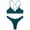 a-218Light Green49, variant on Womens Scoop Neck Thin Strap Solid Color 2 Piece Bikini Swim Set Simple Swim Top High Cut Brief Summer Swimwear For Beach Vacation Versatile Swimwear L
