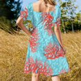 thumbnail image 4 of Robe Corail pour Bal Robe de Soirée Vêtements d'Été pour Femmes, 4 of 5