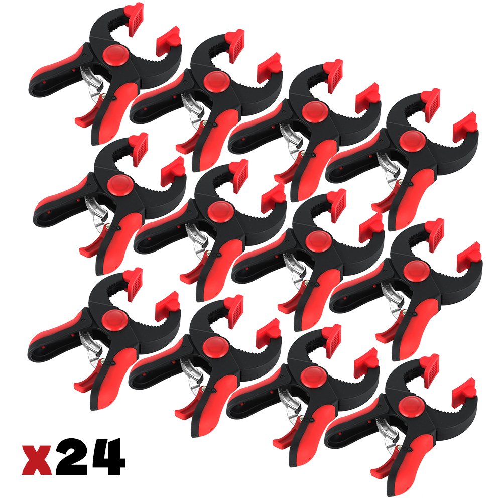 24Piece Heavy Duty Ratchet Clamp with Ratcheting mechanism Adjustable clamp for DIY Woodworking