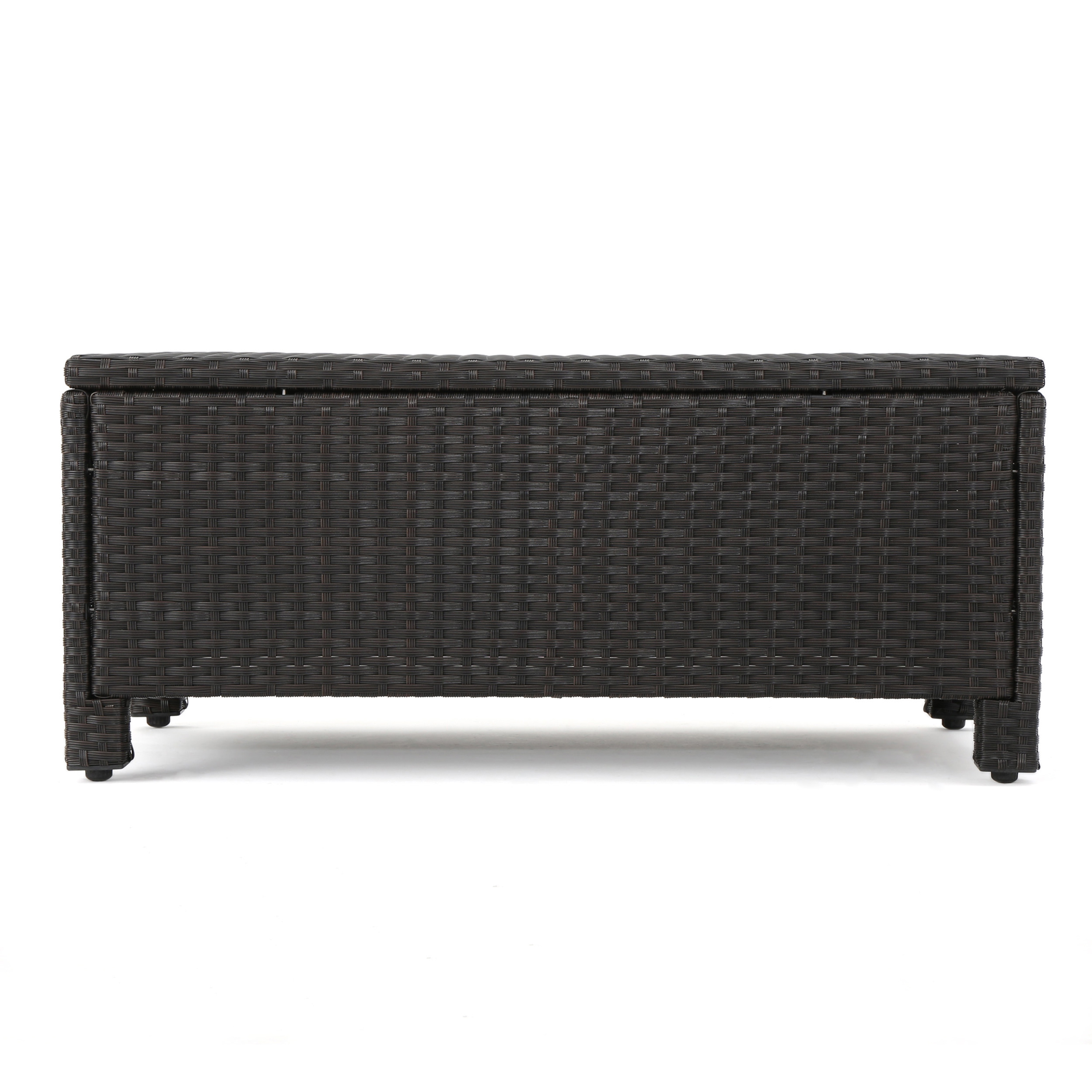 Outdoor Sofa Set 4 Piece, Patio Furniture Set, Wicker Sofa Set with Loveseat 2 Chairs Table, All-Weather PE Rattan and Water-Resistant Cushions, Modern Outdoor Seating, Dark Brown