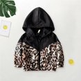 thumbnail image 1 of Mode Automne 1-7 Ans Veste pour Bébés Filles Imprimé Léopard Manches Longues avec Capuche et Fermeture Éclair, 1 of 5