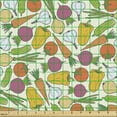 thumbnail image 2 of Vegetable Sofa Upholstery Fabric by the Yard, Food Theme of Carrots Broccoli Tomato Onions Garlic Organic Farming Vegan Life, Decorative Fabric for DIY and Home Accents, Multicolor by Ambesonne, 2 of 5
