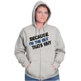 thumbnail image 3 of Because Im EMT Thats Why Medical Tech Unisex Fleece Graphic Zip Up Hoodie Brisco Brands 2X, 3 of 5