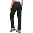 thumbnail image 2 of Little Donkey Andy Women's Lightweight Quick Dry Cargo Hiking Pants UPF 50+ Stretch Travel Casual Trousers Black XS, 2 of 6