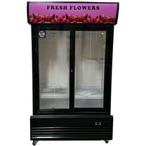 48 in. Flowers Cooler Floral Refrigerator 31 Cu.Ft. Commercial Refrigerator Slide Doors, NSF Certified