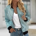 thumbnail image 1 of Chaquetas y abrigos casuales sin capucha de manga larga para mujer, chaqueta tipo cárdigan con bolsillo estampado, chaqueta con cremallera, abrigo casual de manga larga, abrigo de poliéster para mujer, 1 of 5