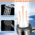 thumbnail image 4 of SDXMG Handheld Pressurized Shower Head Set, Four Spray Mode Ion Shower Heads, with On/Off Switch, Filter Shower Massager with Hose and Adjustable Hard Water Bracket, 4 of 5