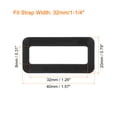 thumbnail image 2 of Uxcell 6Pack 1-1/4 Inch Plastic Rectangle Rings Webbing Belts Buckle Slide Loop, Black, 2 of 5