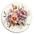 thumbnail image 2 of DESIGN ART Designart "Blooming Vintage Flowers V" Floral Metal Round Wall Art 16x16 - Disc of 16 Inch, 2 of 5