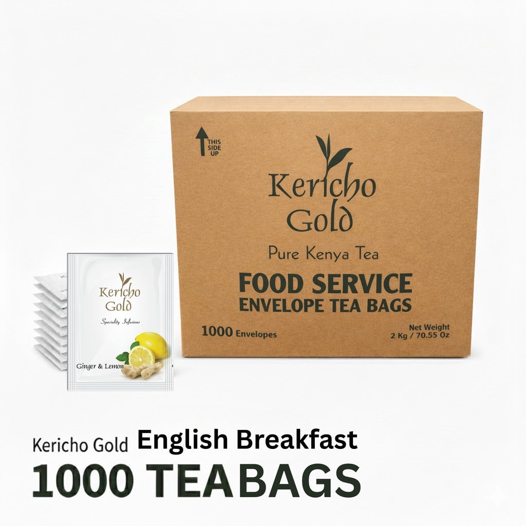Kericho Lemon Ginger Individually Wrapped Bags 1000 Tea Bags