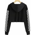 thumbnail image 3 of 2 Pcs Children Sport Sets Long Sleeve Crop Tops Hoodies & Elastic Waist Jogger Pants Kids Sweatsets, 3 of 4