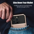 thumbnail image 6 of KOMI for iPhone 13 Pro Max Case with Card Holder[Store 5 Cards] Dual Layer Heavy Duty Shockproof iPhone 13 Pro Max Wallet Case with Hidden Card Slot Storage Case for iPhone 13 Pro Max (Rose Gold), 6 of 7
