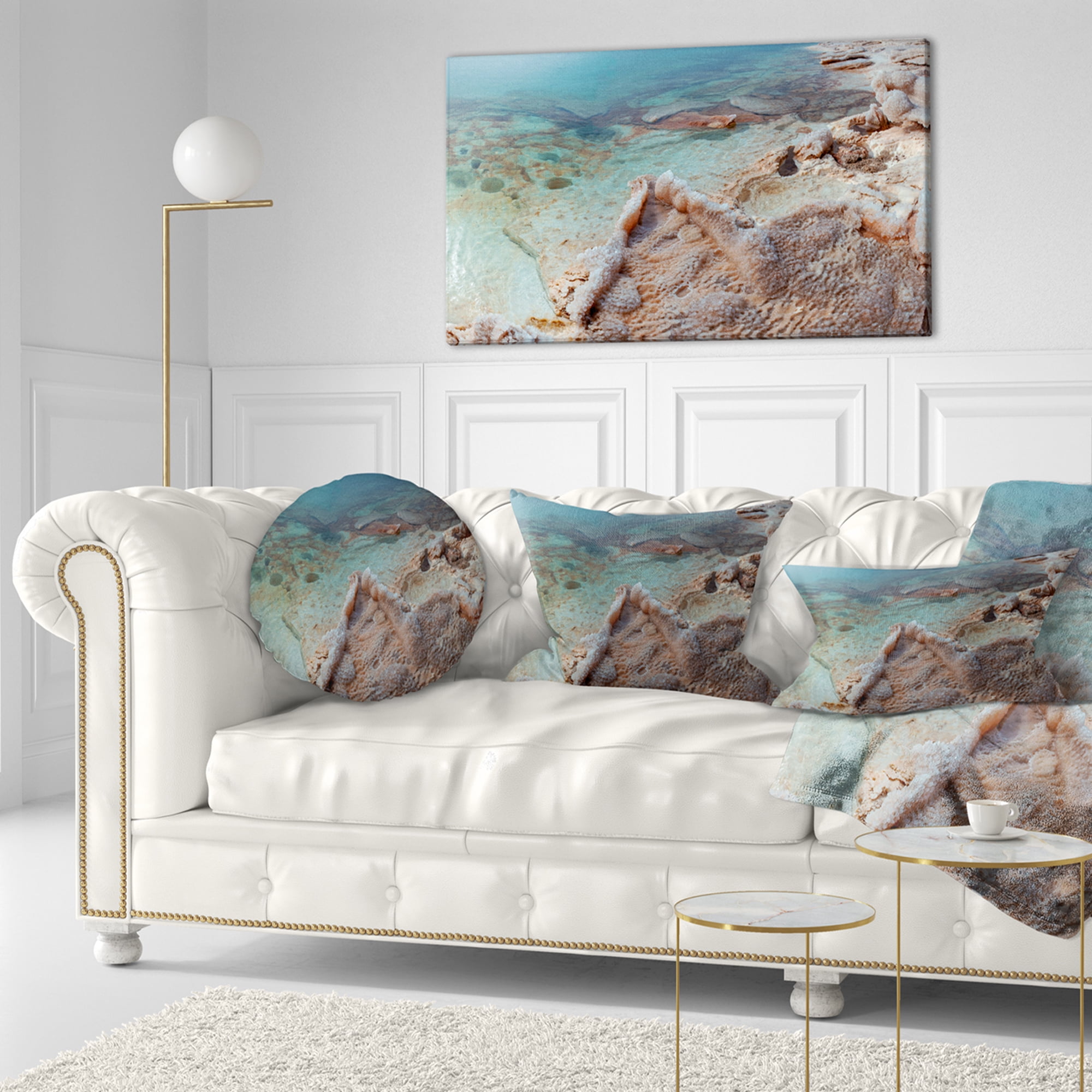 Designart 12" x 20" Multi-color Polyester Throw Pillow