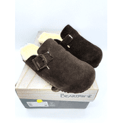 BEARPAW Women's Belle Comfort Suede Mules- Chocolate Brown, Size US 7M