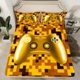 thumbnail image 2 of Erosebridal Video Game Sheet Set Twin,Golden Black Bedding Sets Twin Size,Teen Bedroom Decor,3pcs, 2 of 7