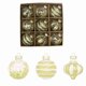 thumbnail image 1 of 9-Pack 8cm Transparent Painted Glitter Christmas Ball Ornaments Decorative Hanging Pieces, 1 of 2