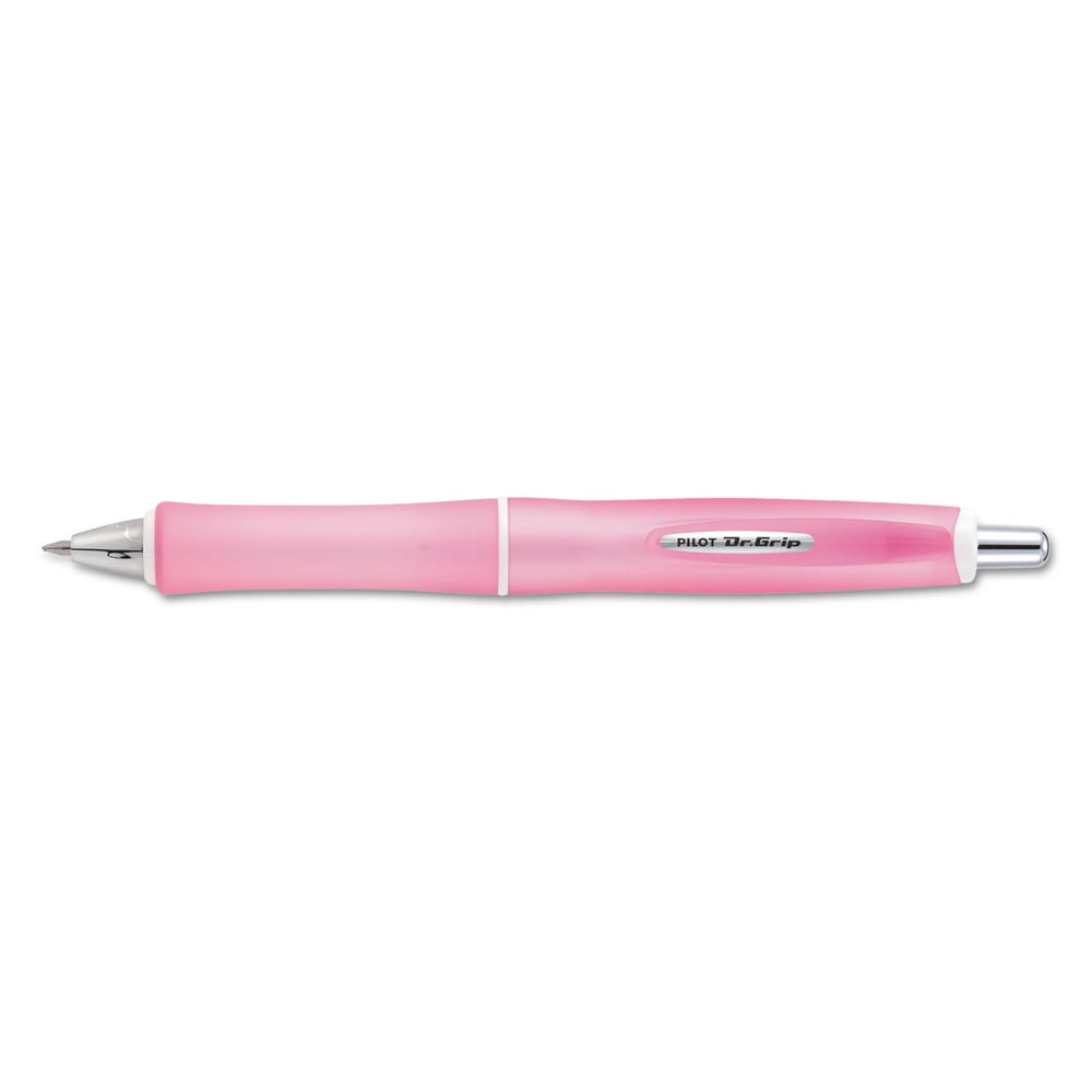 Pilot Dr. Grip Frosted Retractable Ballpoint Pen, 1mm, Black , Pink