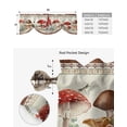 thumbnail image 5 of Rustic Mushroom Gnome Vintage Kitchen Valance Curtain Window Valance for Living Room Bedroom Tie Up Valance Curtain, 5 of 6