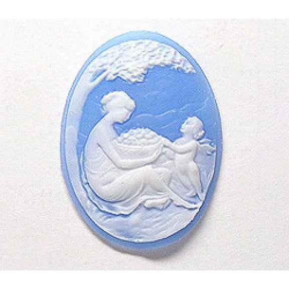 40x30mm Oval Fashion Cameo Mother And Angel