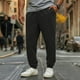 thumbnail image 1 of Ceisia Men's All-Season Casual Pants - Gift Solid Color Drawstring Elastic Waist Straight Leg Pocket Trousers, 1 of 5