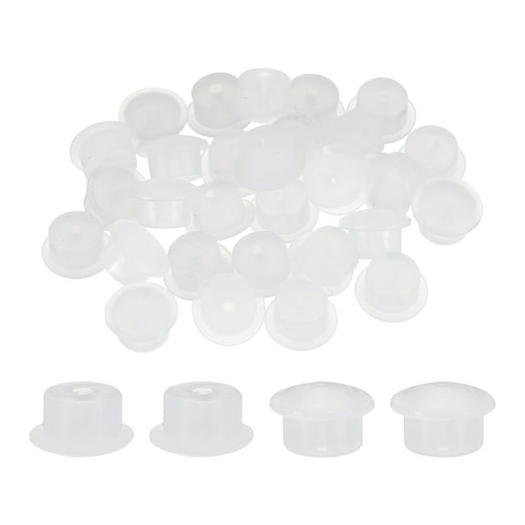 Uxcell 30pcs Hole Plugs Fit for 5.8mm(1/4 Inch) Hole, Round Snap Plugs for Home, White