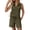 Army Green, variant on JULMCOMO Two Piece Sets for Women Collared V Neck Summer Tank Tops Drawstring Wide Leg Casual Vacation Outfits Lounge Sets with Pockets Dark Blue S