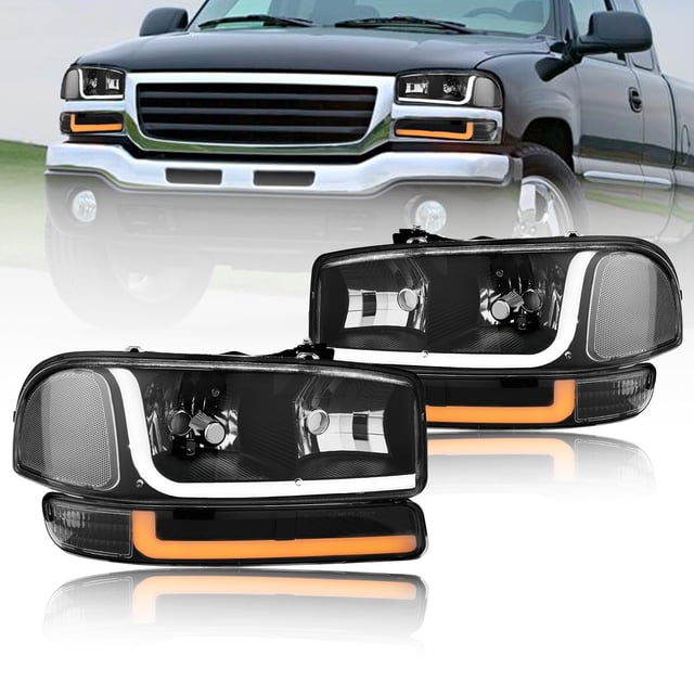 Conjunto de faros LED DRL Fullux para GMC Sierra/Yukon