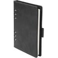 thumbnail image 1 of shiyou-6-Ring Professional Notebook, 7 x 9 Inch, Refillable Notebook, Ivory Paper, 100 Sheets, Black Faux Leather Cover (90004), 1 of 4