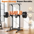 thumbnail image 4 of FED Fitness Sportsroyals Power Tower Pull Up Bar Station, 450LBS Stable Pull Up Dip Station for Home Gym, 4 of 10