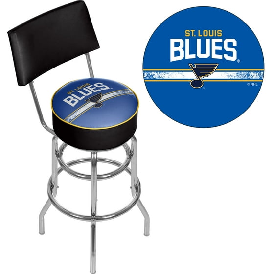 Nhl Swivel Bar Stool With Back St Louis Blues Com