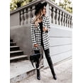 thumbnail image 3 of utcoco Womens 2026 Fashion Tweed Blazers Business Casual Double Breasted Open Front Plaid Blazer Jackets, 3 of 6