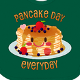 thumbnail image 4 of Inktastic Pancake Day Everyday- Smiling Stack of Pancakes Boys or Girls Baby Bib, 4 of 4