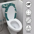 thumbnail image 3 of FOR U DESIGNS Flower Print Toilet Lid Cover with Toilet Tank Lid Cover Portable 2 Pcs Bathroom Toilet Cozy Set Universal Fit for Oval Elongated Round Toilet Seat Covers, 3 of 8