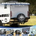 thumbnail image 2 of Explore Land 14-17 inch Spare Tire Cover Fit Trailer, RV, SUV, Truck, Tough Tire Wheel Soft Cover, Compass, 2 of 10