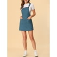 thumbnail image 5 of INSPIRE CHIC Women's Casual Adjustable Strap Above Knee Suspender Dress L Blue Green, 5 of 7