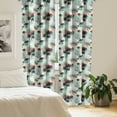thumbnail image 2 of Ambesonne Hawaii Curtains, Summer Palm Trees Fern, Pair of 28"x95", Multicolor, 2 of 5