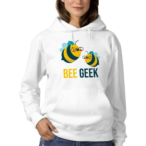 Bee Geek Hoodie Women -SPIdeals Designs, Female Small