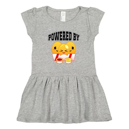 

Inktastic Powered by Chicken Nuggets Gift Toddler Girl Dress