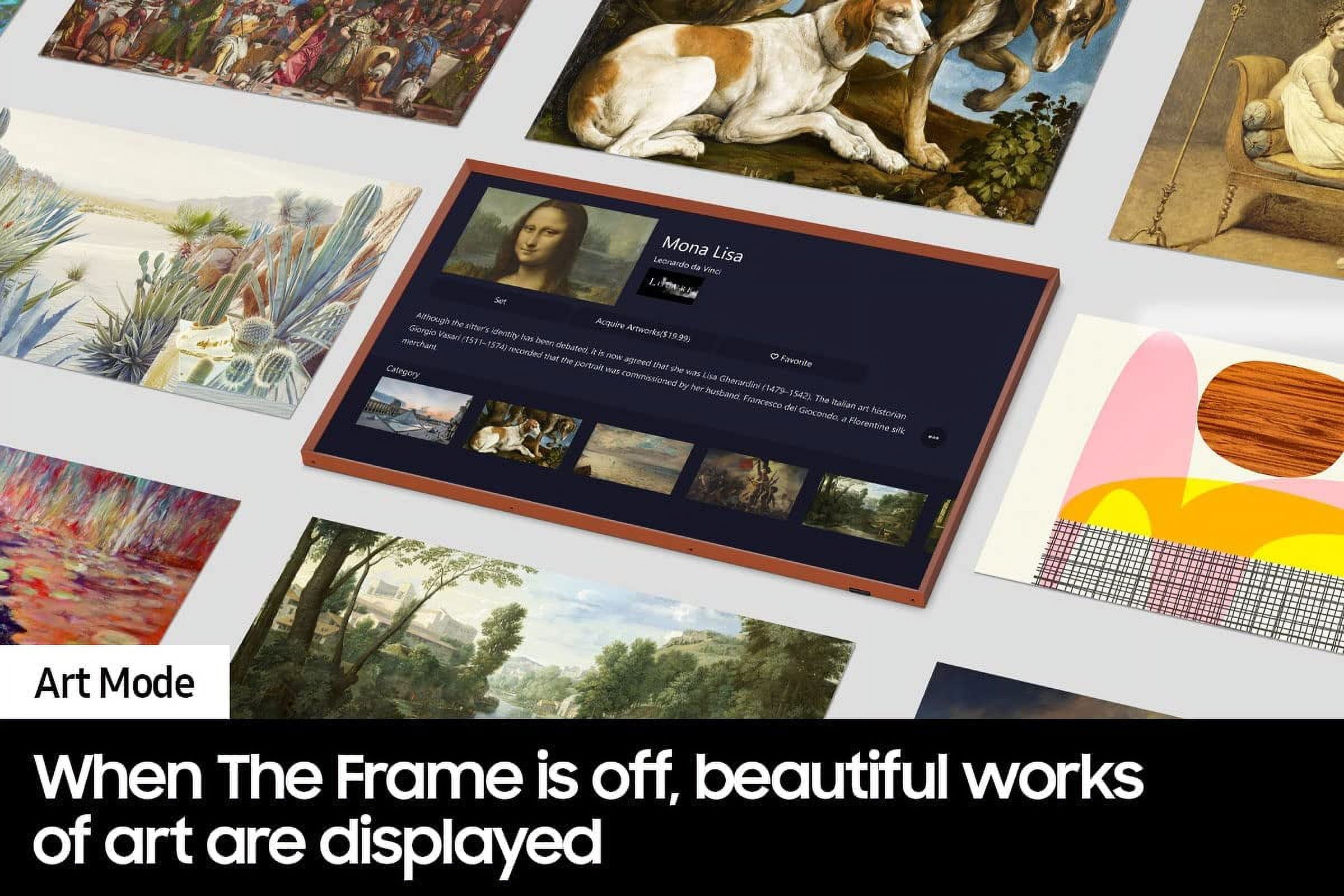 Samsung QN32LS03CBFXZA 32 Inch The Frame QLED Smart TV with Art Mode and an Additional 2 Year Extended Amber Protection (2023)