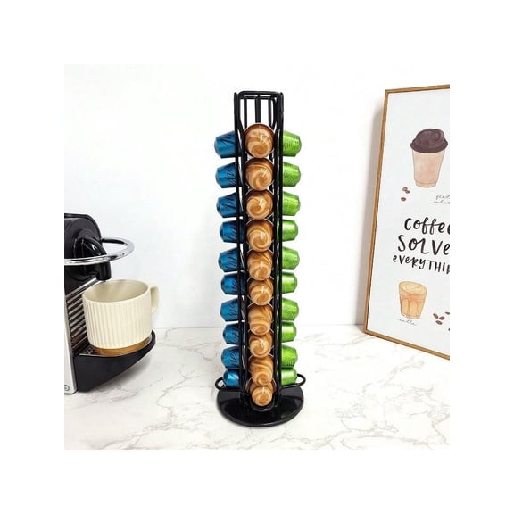 Zorvita Rotating Space-Saving Black Iron Beverage Pod Holders