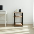thumbnail image 6 of Redmon 3-Tier Shelf Side Table, Lightweight Freestanding Storage Unit, Oak Woodgrain, 6 of 12