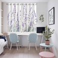 thumbnail image 5 of Lavender Floral Kitchen Curtains 63 Inch Length, Spring Flowers Botanical Plants Grommet Top Bedroom Living Room Curtains, Light Filtering Cafe Curtain Drapes 2 Panels Set 104''x63'', 5 of 9
