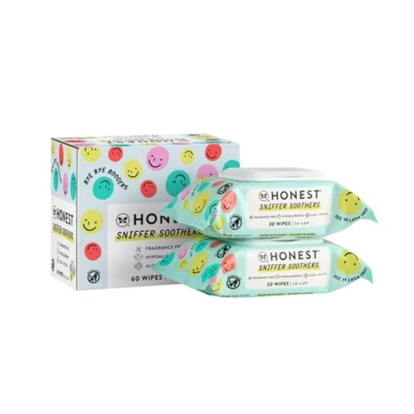 THE HONEST COMPANY Toallitas Húmedas para Bebé Clean Conscious Sensitive 60 piezas Sniffer Soothers