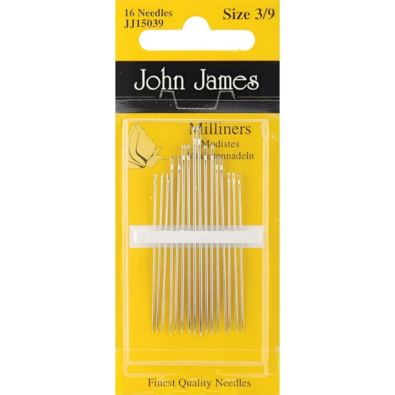 John James Milliners Hand Needles-Size 3/9 16/Pkg