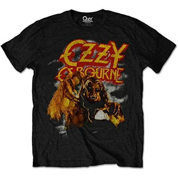 Ozzy Osbourne T-Shirt « Loup-Garou Vintage » (Noir) (XX-Grand)